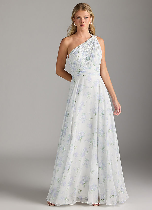 Charlize A-Line One Shoulder Chiffon Dress