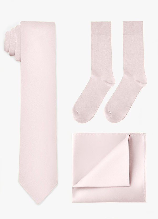 front Matching Skinny Tie & Pocket Square & Socks Set