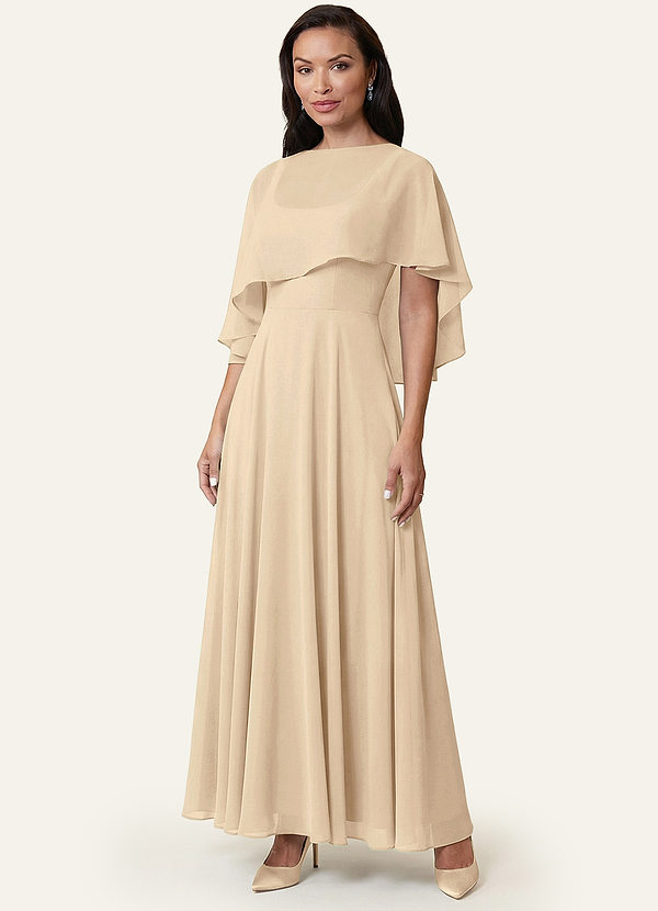 front Azazie Matching Color Wren Chiffon Wrap