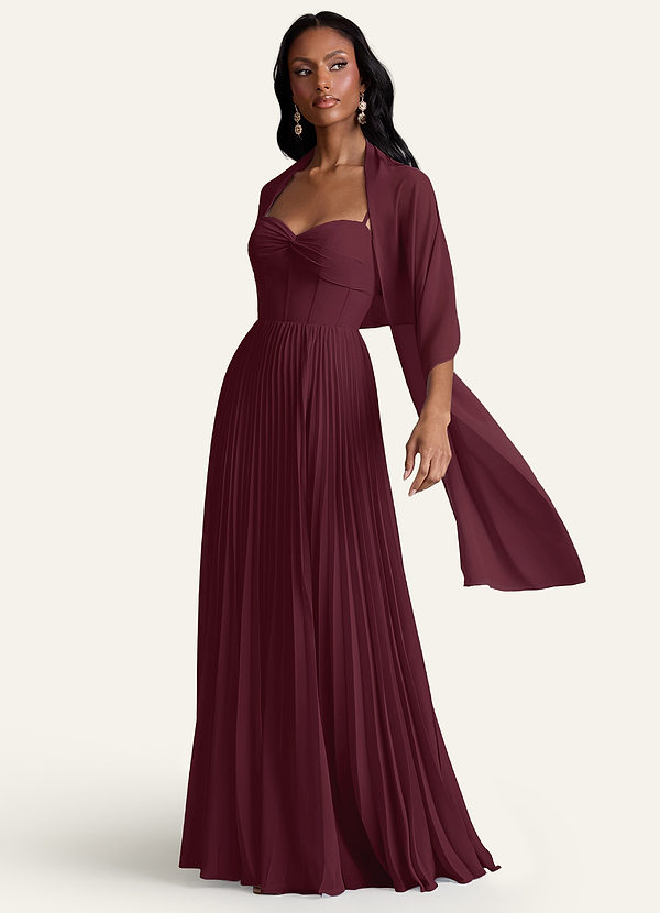 front Azazie Matching Color Ireland Chiffon Shawl