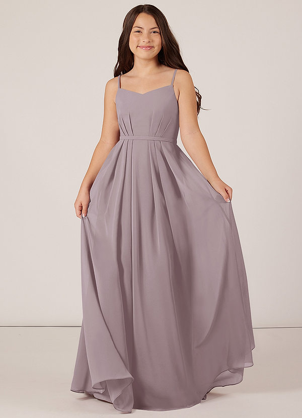 Vestidos De Dama De Honor Junior Con Escote Griego Y Largo Hasta El Suelo Marfil main image 1