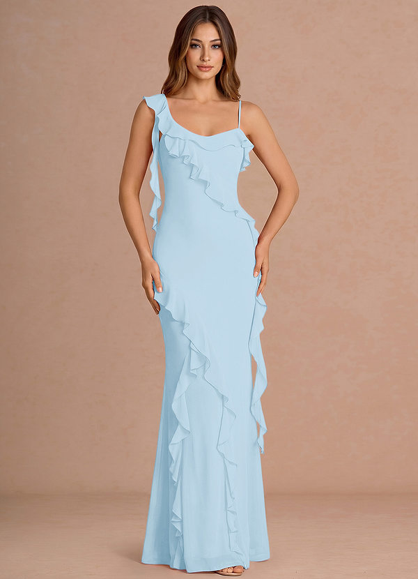 Maxi jurk Giselle Hemelsblauw front
