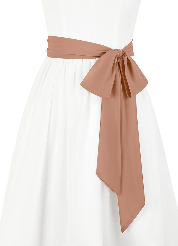 front Azazie bijpassende kleur chiffon sjerp
