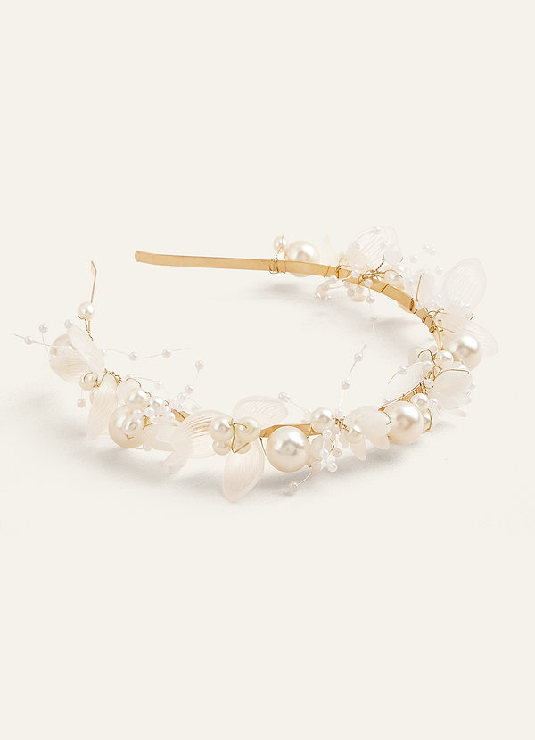 front Pearl Floral Headband