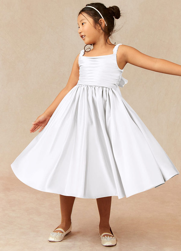 front Azazie Cutie Pie Flower Girl Dress