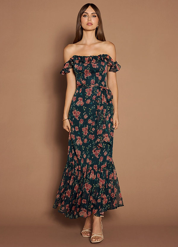 Kiana Coral Multi Maxi Dress image1