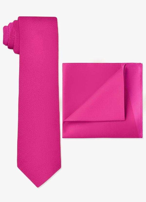 front MATTE SATIN WIDE TIE AND POCKET SQUARE SET