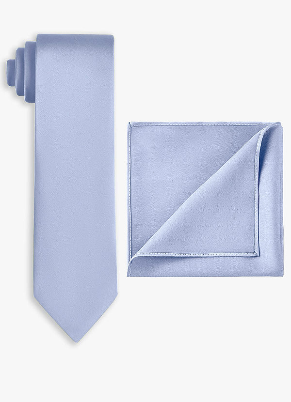 front Stretch Satin Wide Tie and Pocket Square Set