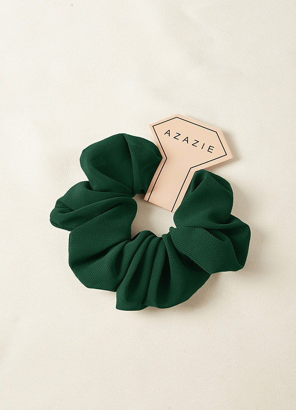 front Farblich passendes Chiffon-Haargummi-Set für Brautjungfern in Übergröße