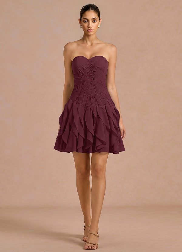 Ryselle Wine Mini Dress image1