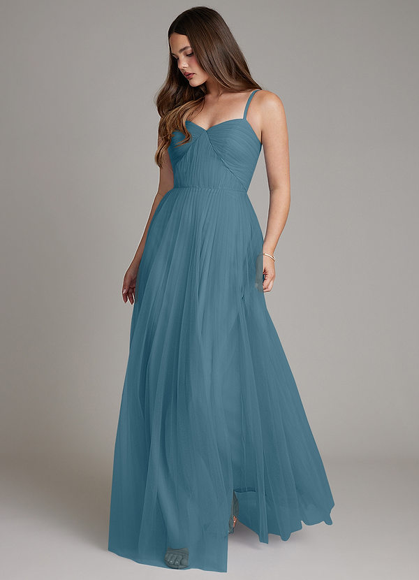 Azazie Teagan Bridesmaid Dresses Bermuda A-Line Sweetheart Neckline Tulle Dress image1