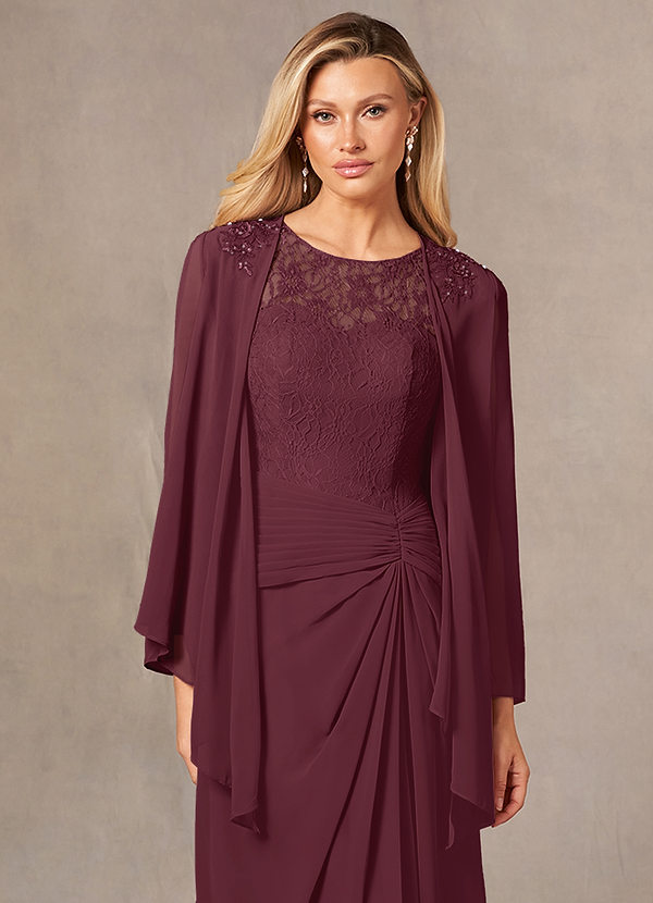 front Azazie Matching Color Moxie Chiffon Wrap