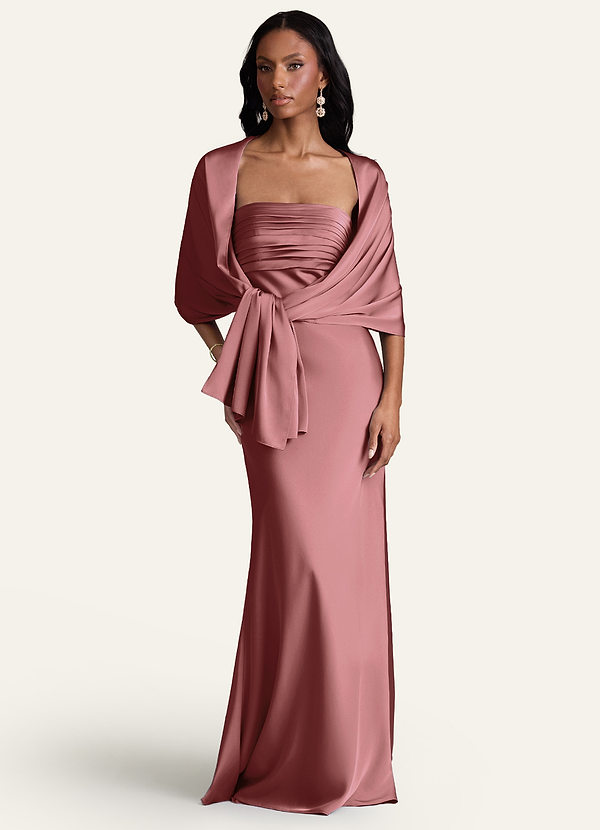 front Azazie Matchande Färg Aleena Stretch Satin Sjal