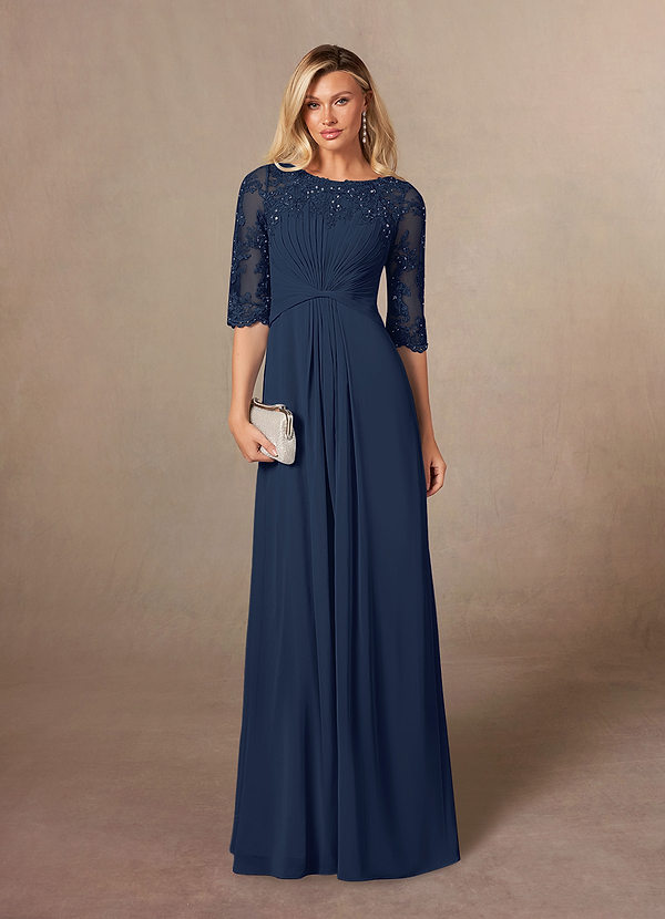 Zinnia A-Line Sequins Chiffon Dress
