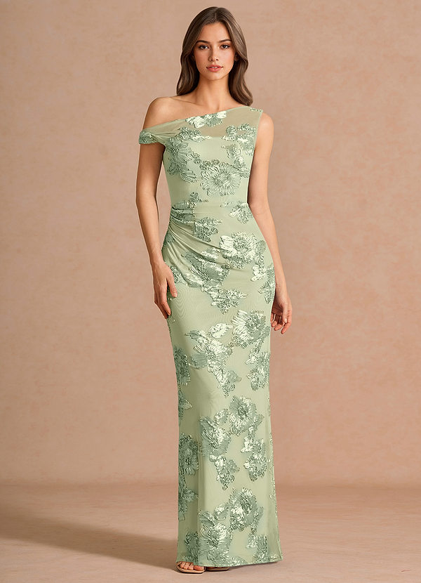 Melian Light Green Maxi Dress image1