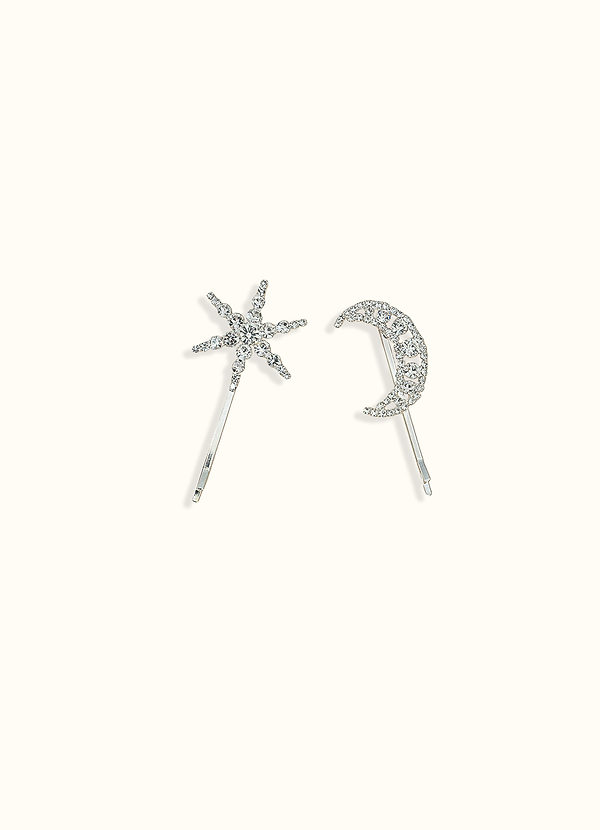 front Star Moon Hair Hairpin