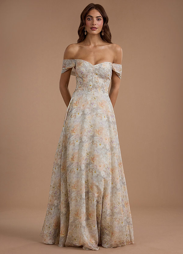 Robe Longue Éclosion Aquarelle Zena image1