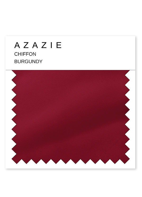 front Azazie Burgundy Chiffon Swatch