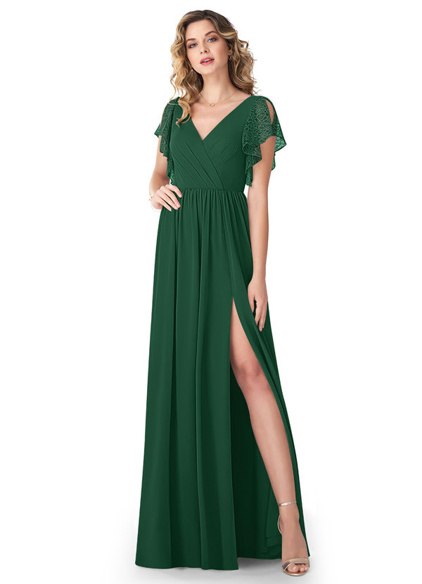 Dark Green Azazie Zella Bridesmaid Dresses | Azazie