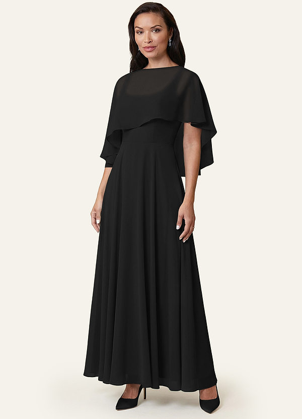 front Azazie Matching Color Wren Chiffon Wrap