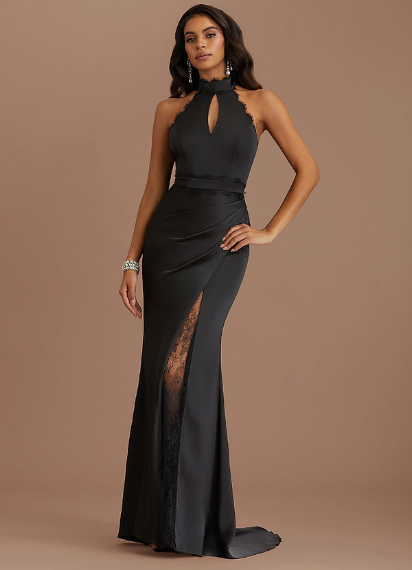 Lorie Black Halter Gown image1