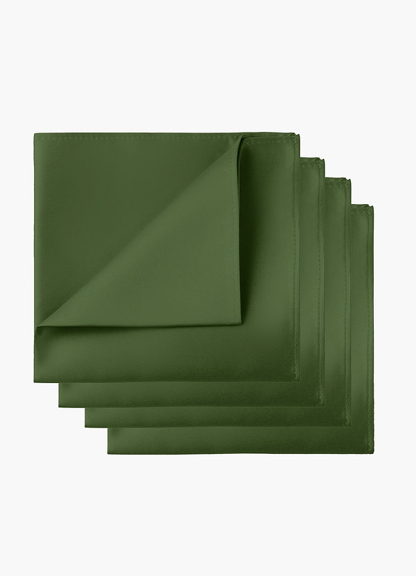 front Matte Satin Pocket Square Set – 4 Pieces
