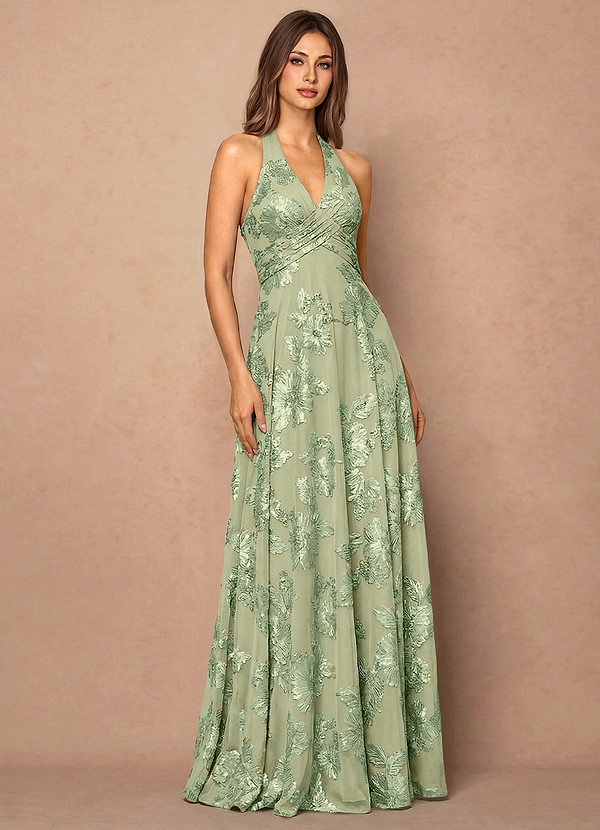 suknia Jasnozielony Maxi Josee front