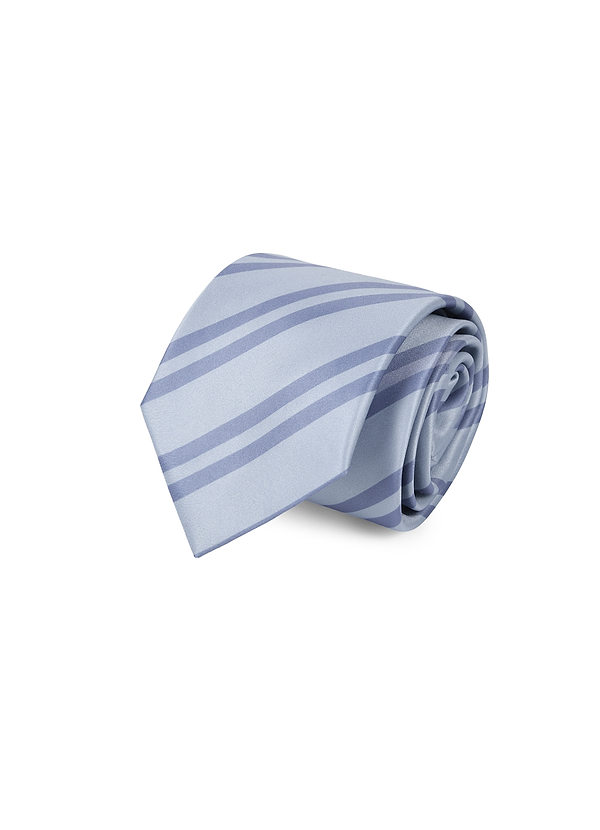 front Classic Striped Matte Satin Wide Tie