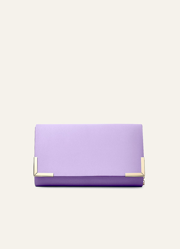 front Bijpassende kleur matte satijnen envelop clutch tas