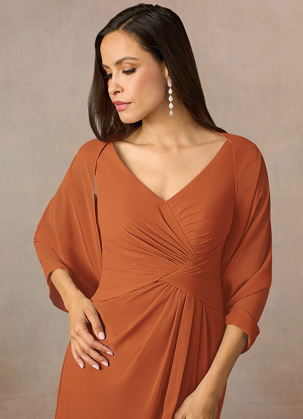 front Azazie Envoltório Sarah Chiffon Cor Combinando