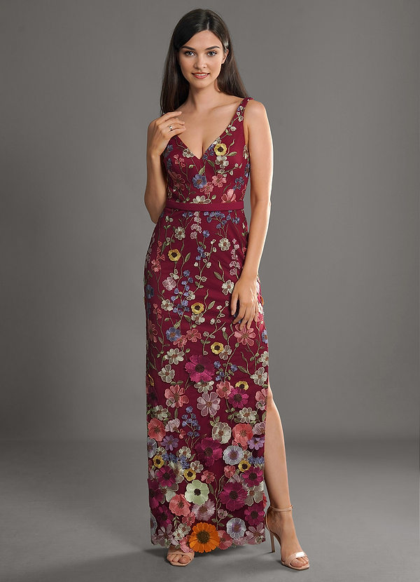 Calista Red Multi Floral Floral Maxi Dress image1