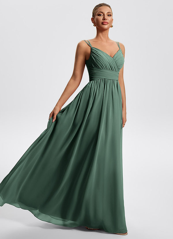 Heloise Eucalyptus A-Line Maxi Dress Atelier Dress image1