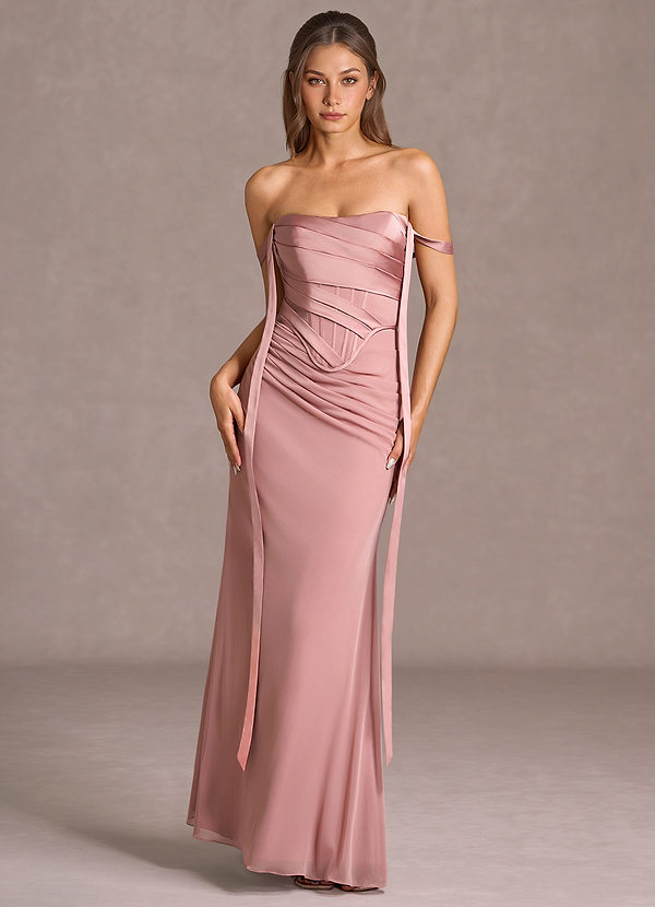 Robe Longue Rose Clair Margaret image1