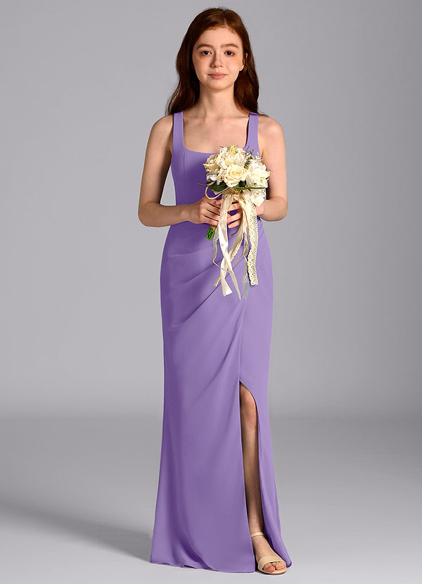Azazie Mero Junior Tahiti Mermaid Pleated Chiffon Dress image1