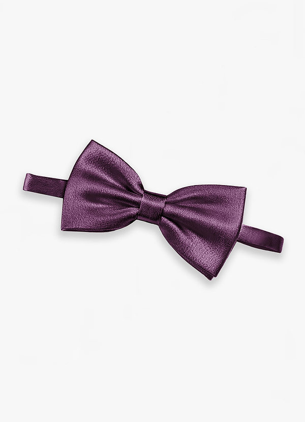 front Adjustable Metallic Satin Pre-Tied Bow Tie
