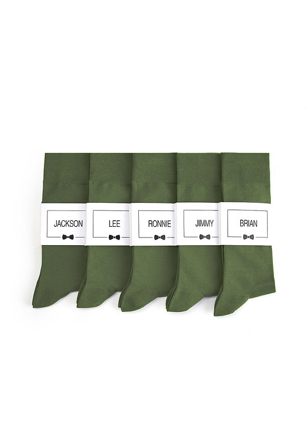 front Men's Dress Socks with Custom Label