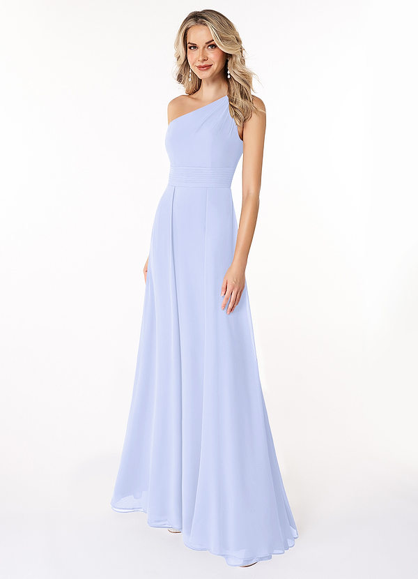 Azazie Dallas Bridesmaid Dresses Lavender A-Line One Shoulder Chiffon Dress image1