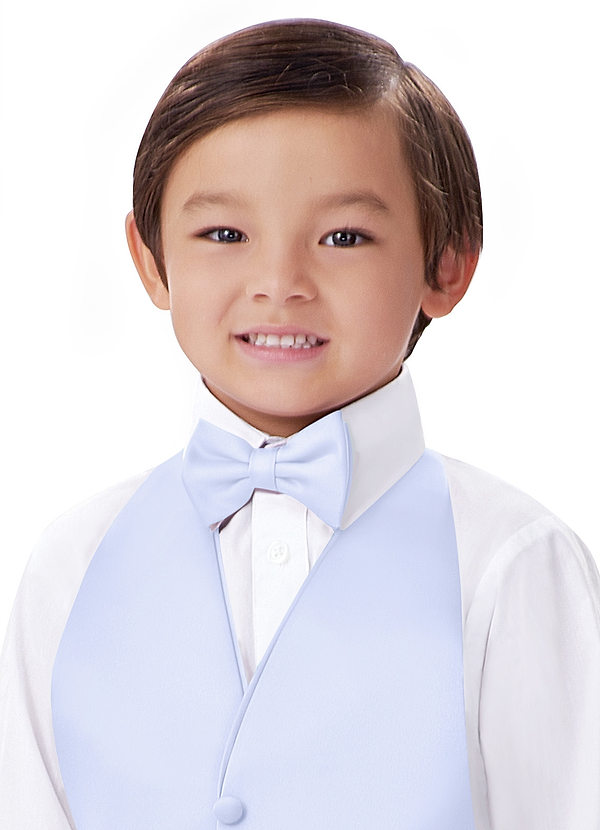 front Boy's Matte Satin Pre-Tied Bow Tie