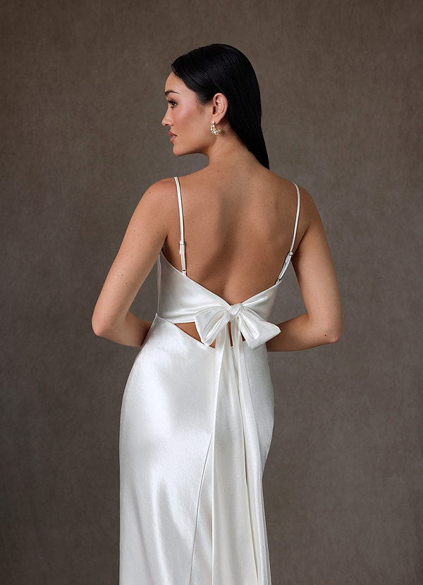 Azazie Kayla Wedding Dresses Diamond White Mermaid Charmeuse Dress image1