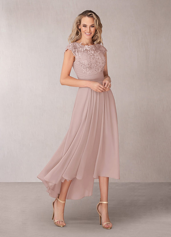 mauve mother of bride dress