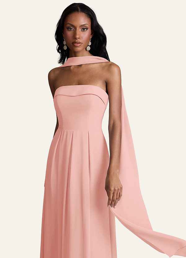 front Azazie Matching Color Chiffon Scarf