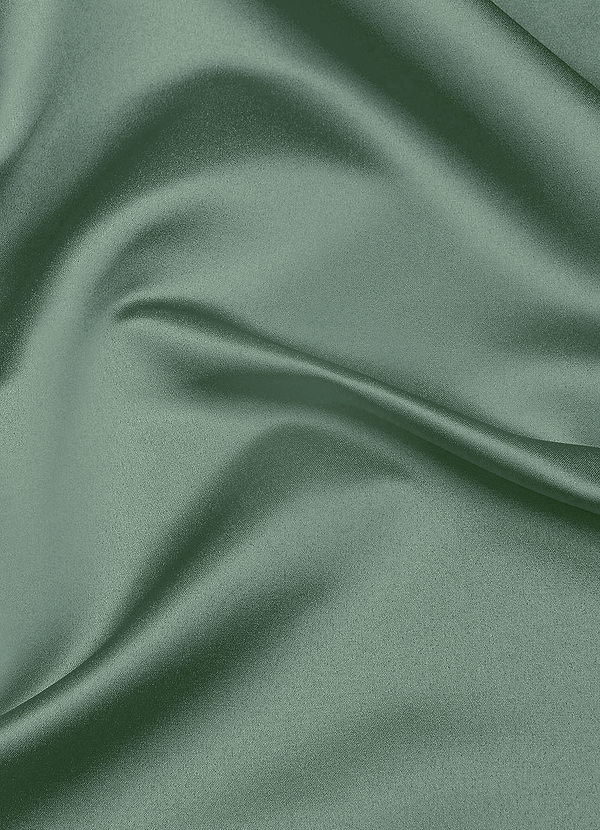 front Azazie Eucalyptus Matte Satin Fabric By the Yard