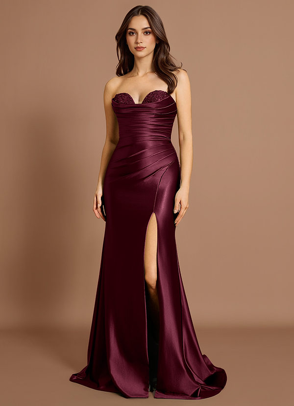 Nivara Wine Maxi Dress Azazie — free download