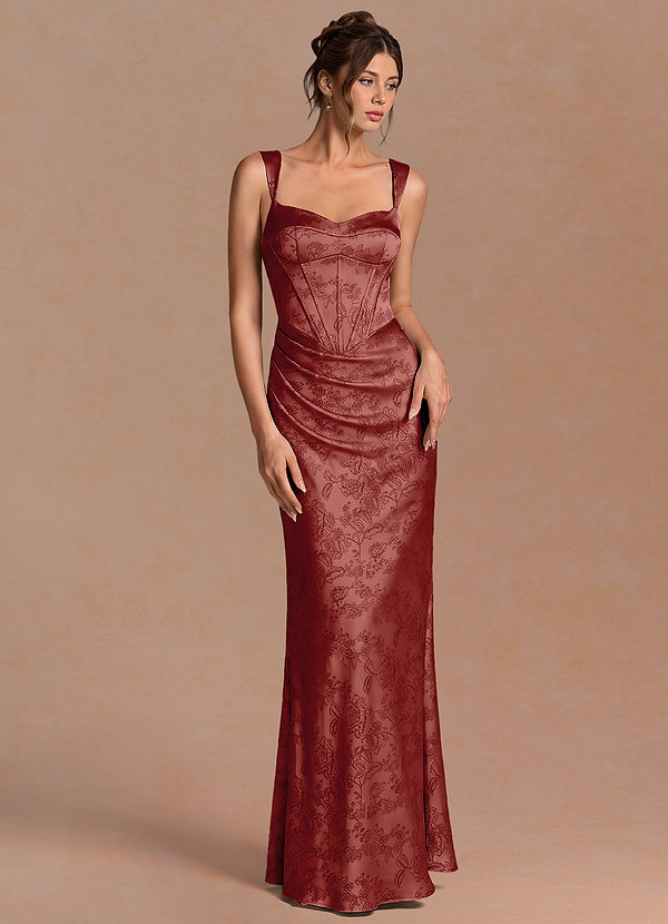 Mela Orange Red Maxi Dress image1
