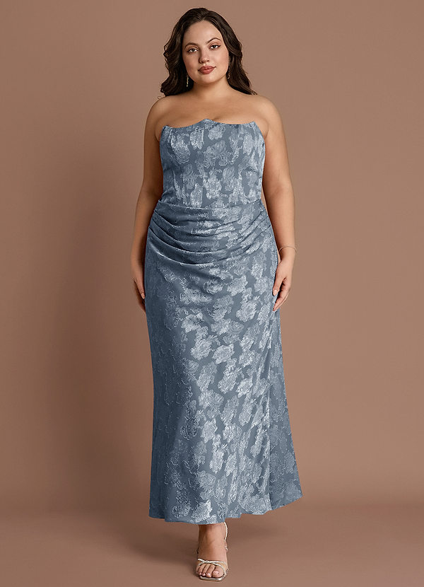 Ezrena Støvet Blå Maxikjole image1