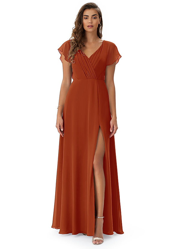 Paprika Azazie Rylee Bridesmaid Dresses Azazie