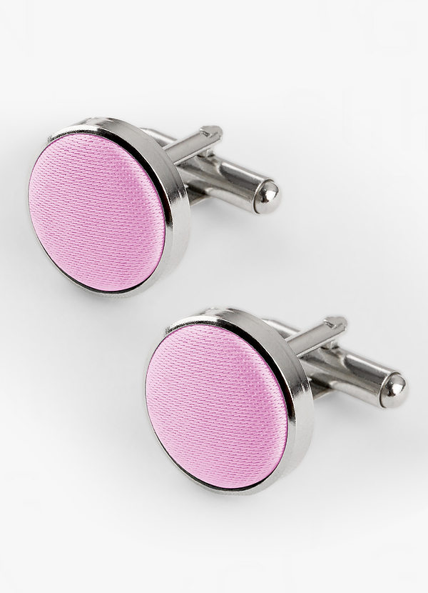 front Boutons de manchette arrondis en satin mat