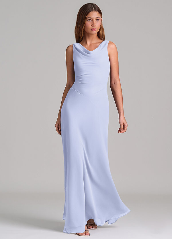 Azazie Nerine Bridesmaid Dresses Lavender A-Line Pleated Chiffon Dress image1