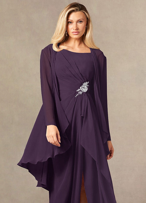 front Azazie Matching Color Devereaux Chiffon Wrap