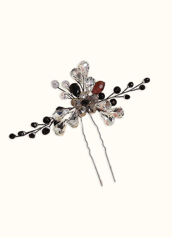 Bridal Black Crystal Hairpin Headpieces Azazie